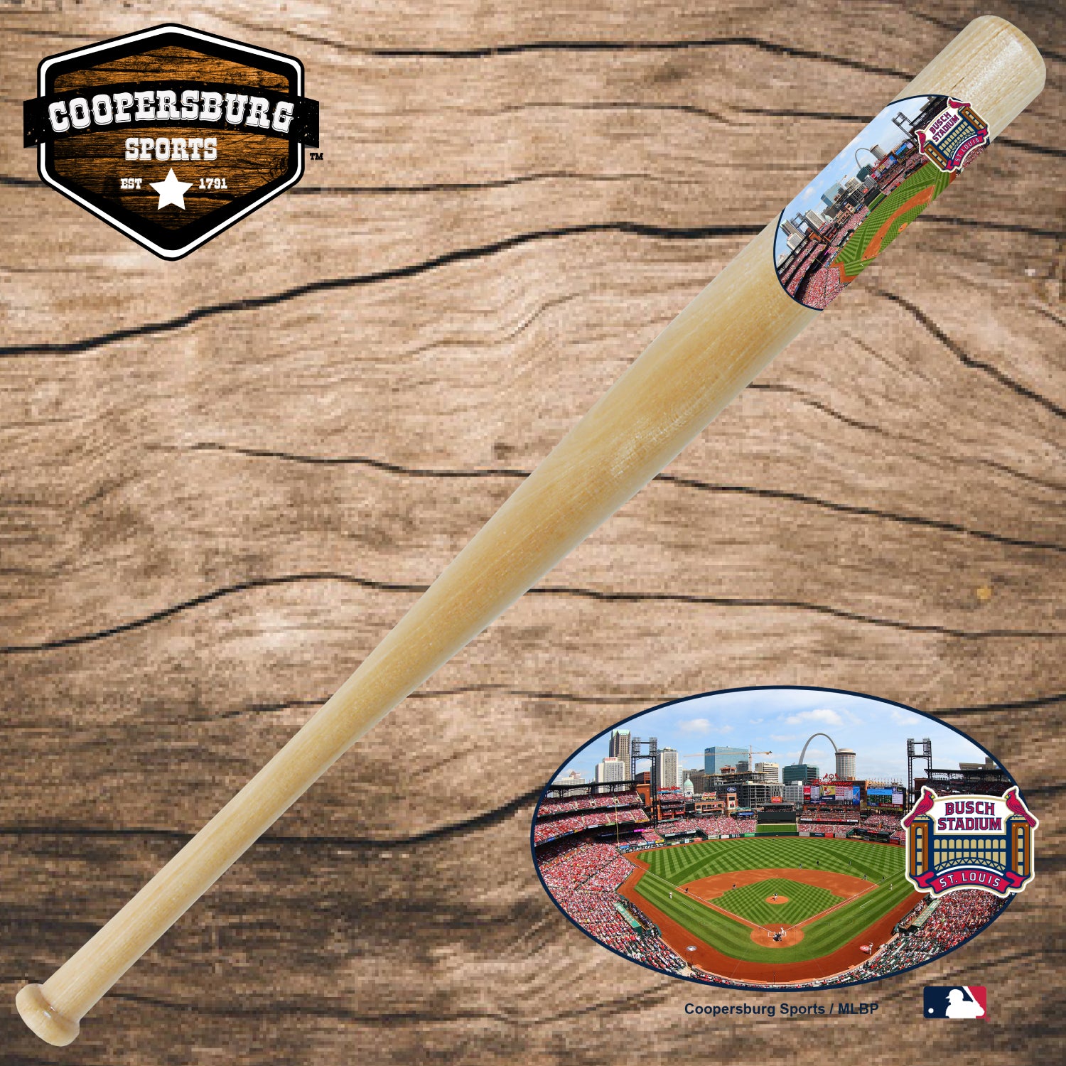 "St. Louis Cardinals" Busch Stadium Wood 18" Bat
