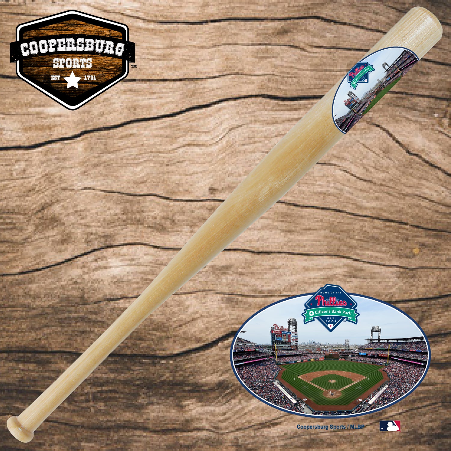 Citizens Bank Ball Park "Philadelphia Phillies" Stadium Wood 18" Bat