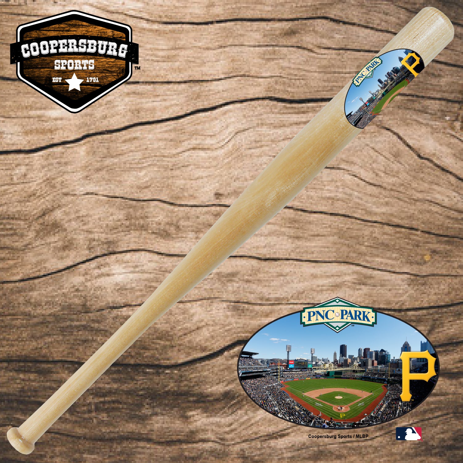 PNC Park "Pittsburgh Pirates" Stadium Wood 18" Bat