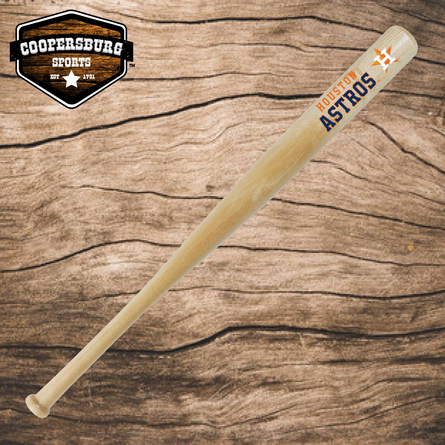 Houston Astros Team Logo Wood 18 Bat – Coopersburg