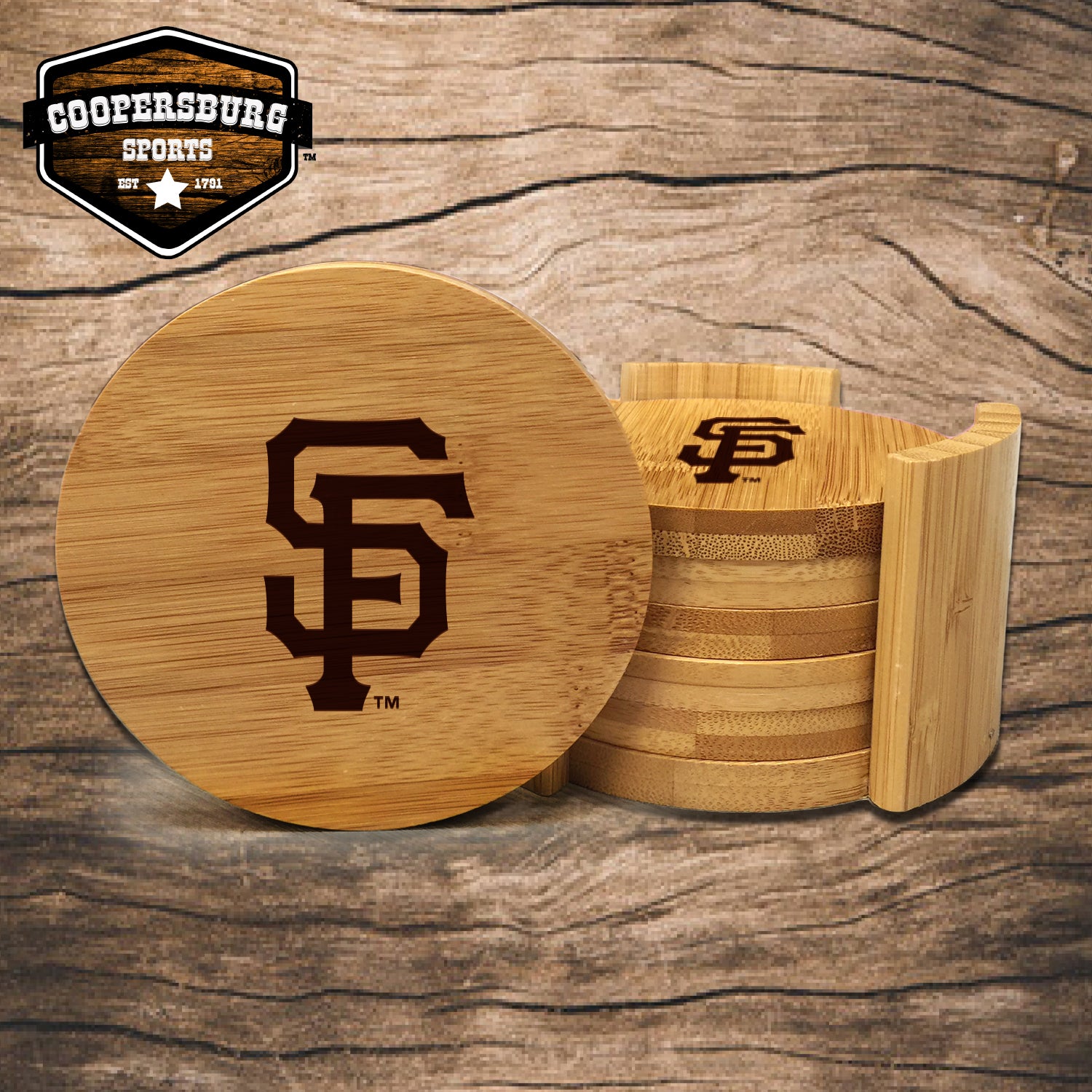 San Francisco Giants Bamboo Coasters