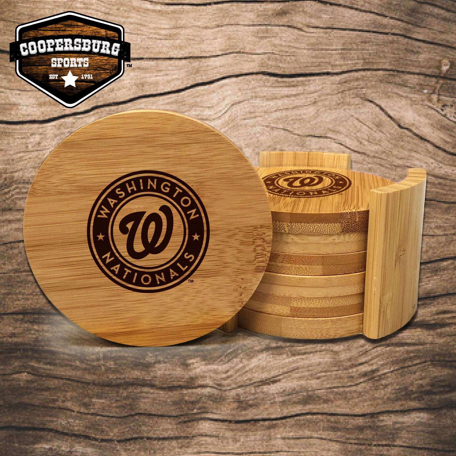 Washington Nationals Bamboo Coasters