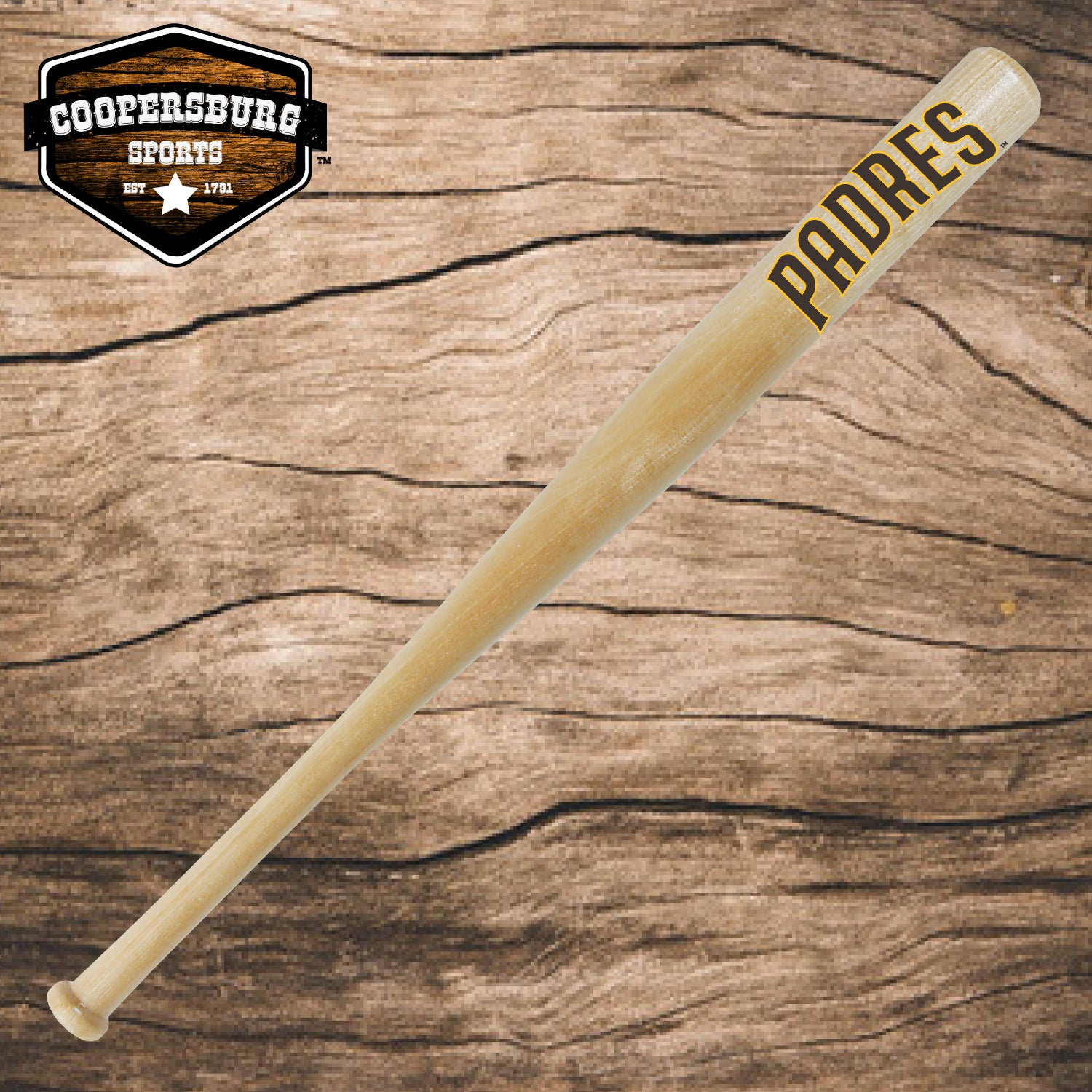 San Diego Padres Team Logo Wood 18 Bat – Coopersburg