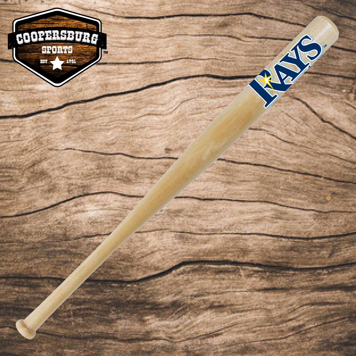 Tampa Bay Rays Team Logo Wood 18 Bat