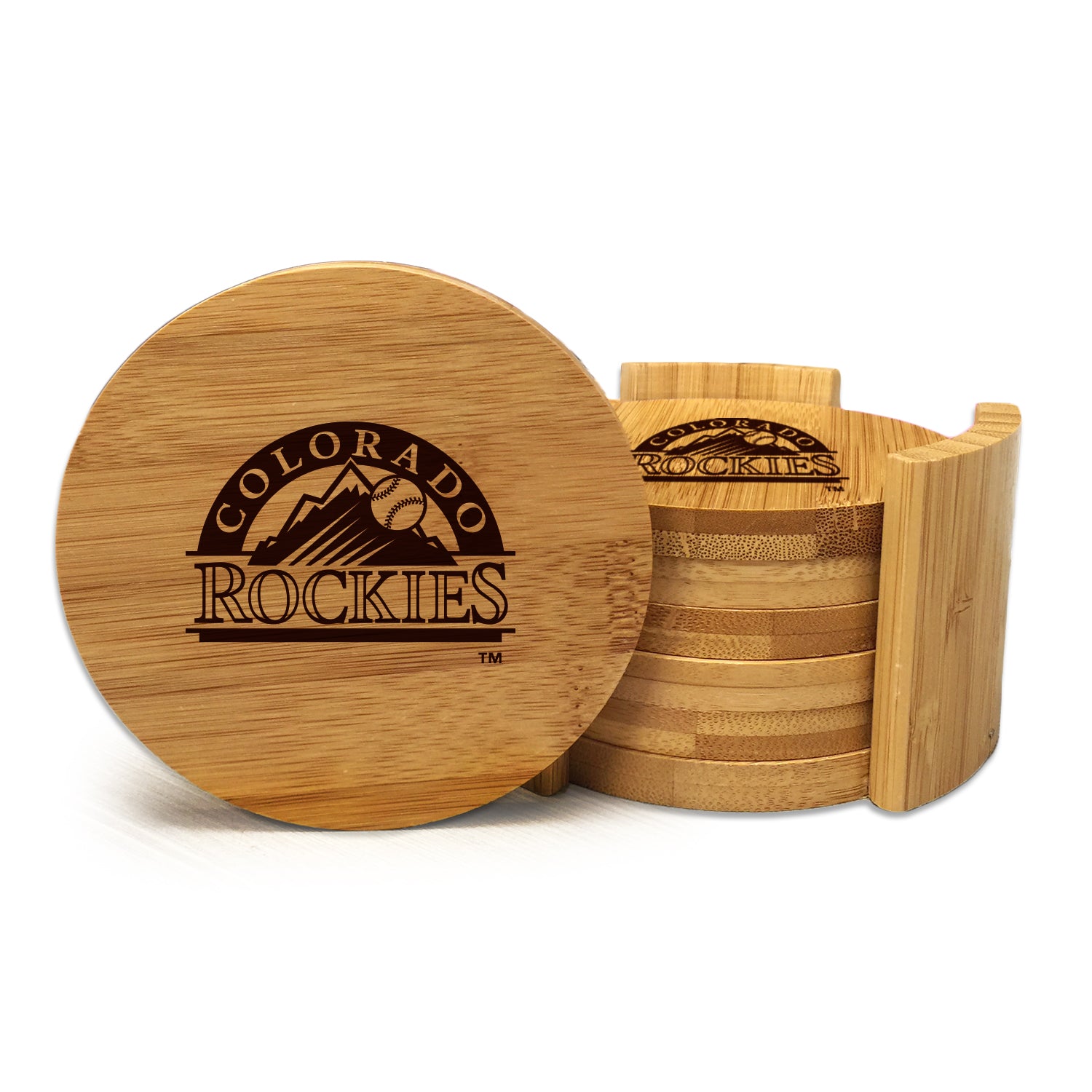 Colorado Rockies Bamboo Coasters