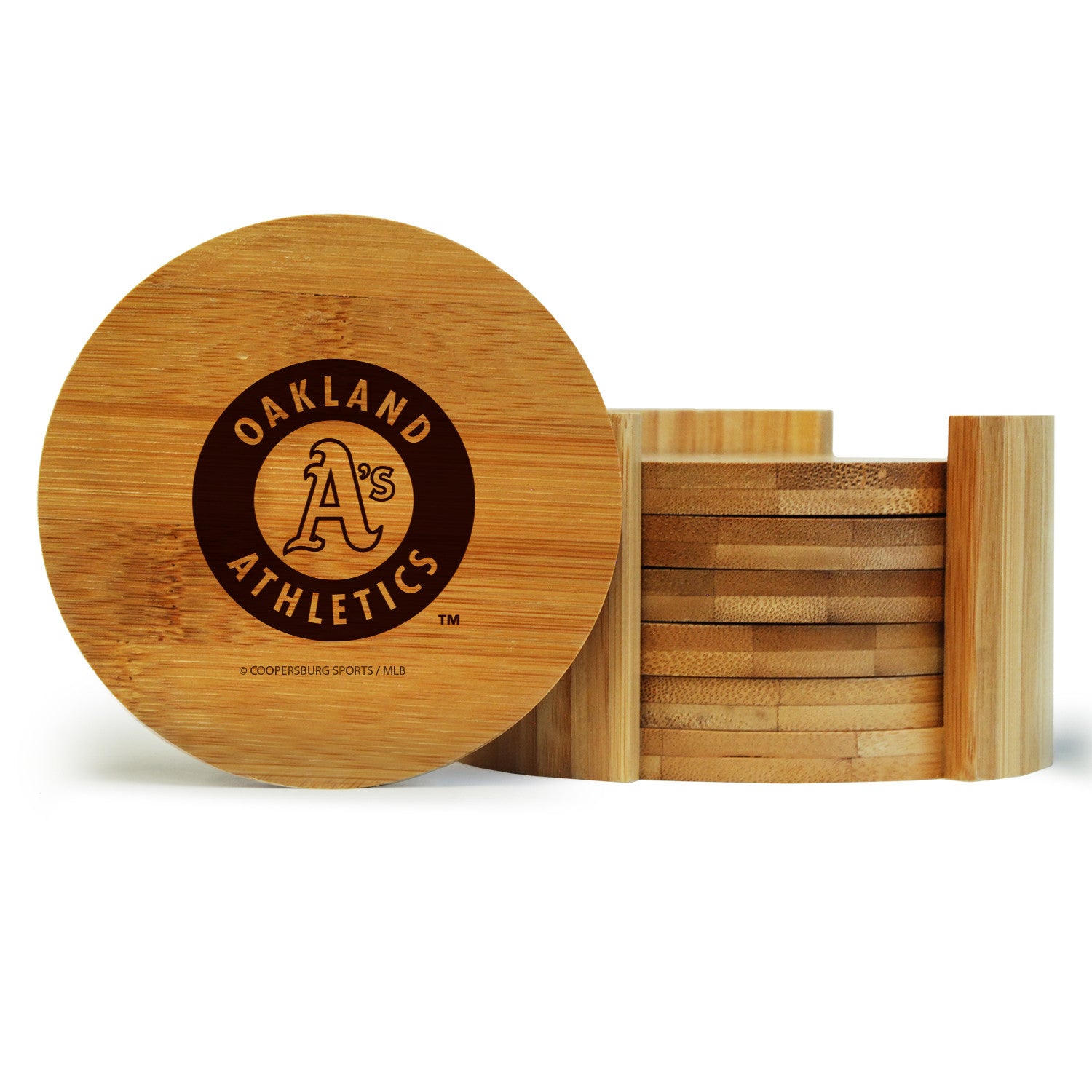 Oakland Athletics Bamboo Coasters